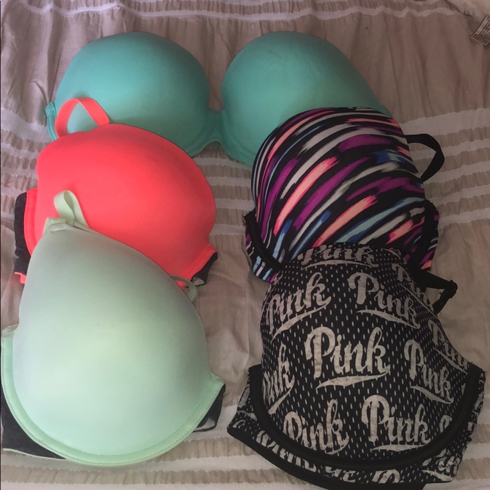 Pink bras
